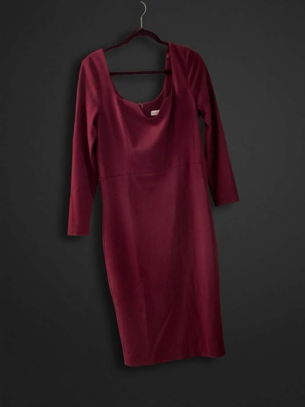 Dress The Population Long Sleeve Bodycon Cocktail Midi Dress